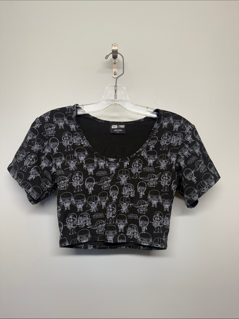 Star Wars X Smash + Tess Black Space Crop Top
